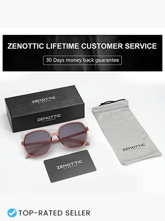 Vintage Oversized Square Sunglasses UV400 Protection Polarized Ladies Shades main image 2